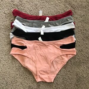 Temu 5pcs Luxurious Soft Cut Out Low Waist Bikini Briefs - L (8/10)